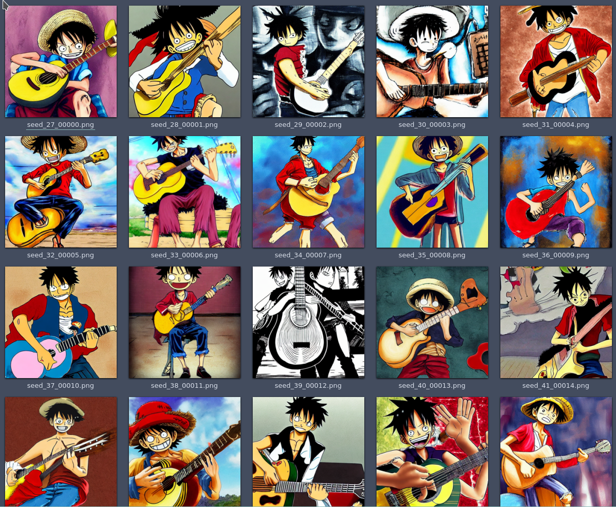 20 images of 'Luffy with a guitar'